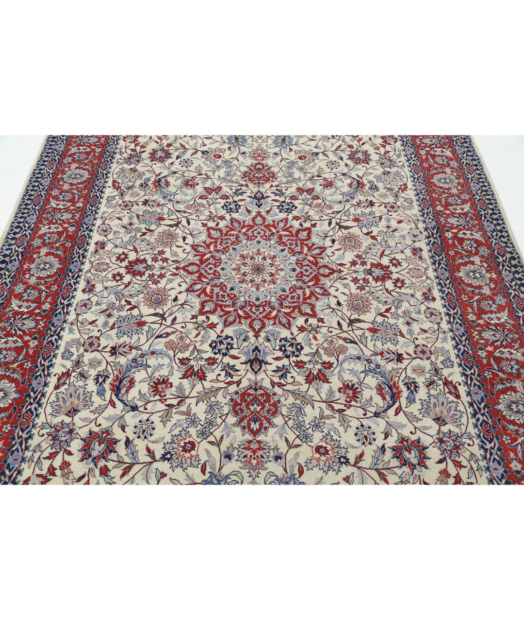 Afghan Isfahan Rug 6' 0" x 9' 1" Hand-Knotted | No. AT79271