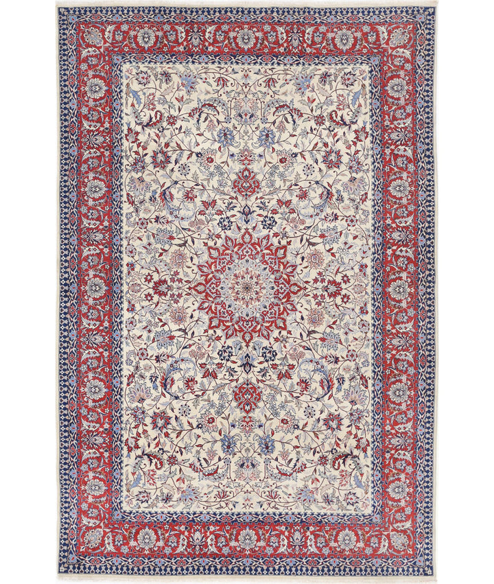 Afghan Isfahan Rug 6' 0" x 9' 1" Hand-Knotted | No. AT79271