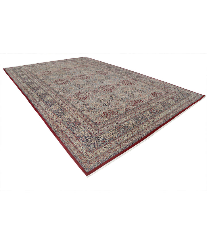 Red Pakistani Oriental Rug 12' 0" x 18' 3" Hand-Knotted | No. AT64984