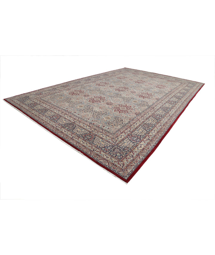 Red Pakistani Oriental Rug 12' 0" x 18' 3" Hand-Knotted | No. AT64984