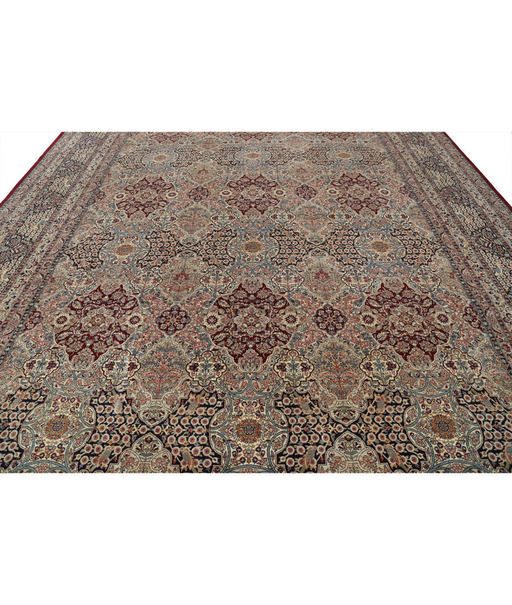Red Pakistani Oriental Rug 12' 0" x 18' 3" Hand-Knotted | No. AT64984