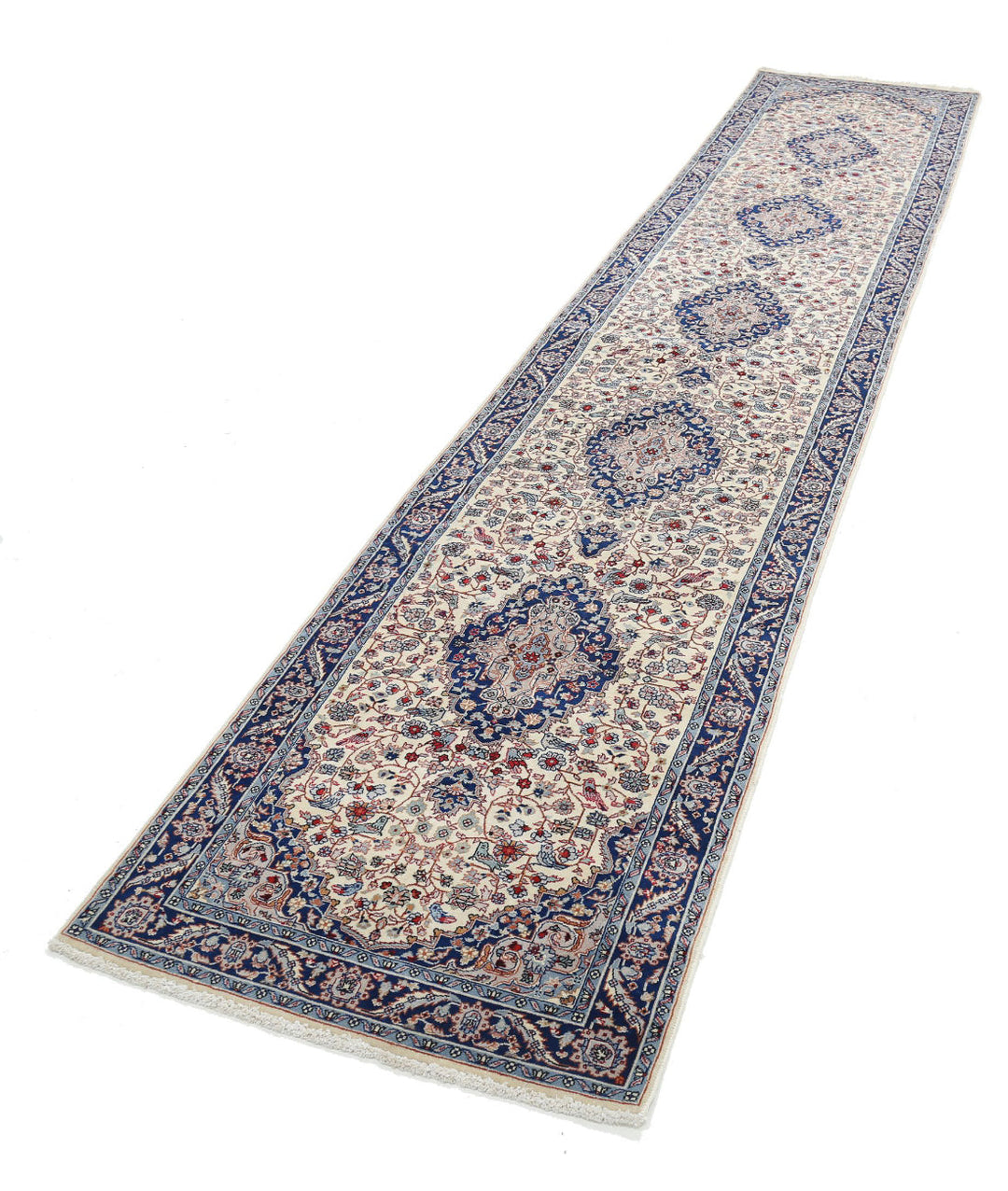 Ivory Pakistani Heritage Rug 2' 8" x 13' 1" Hand-Knotted | No. AT92393