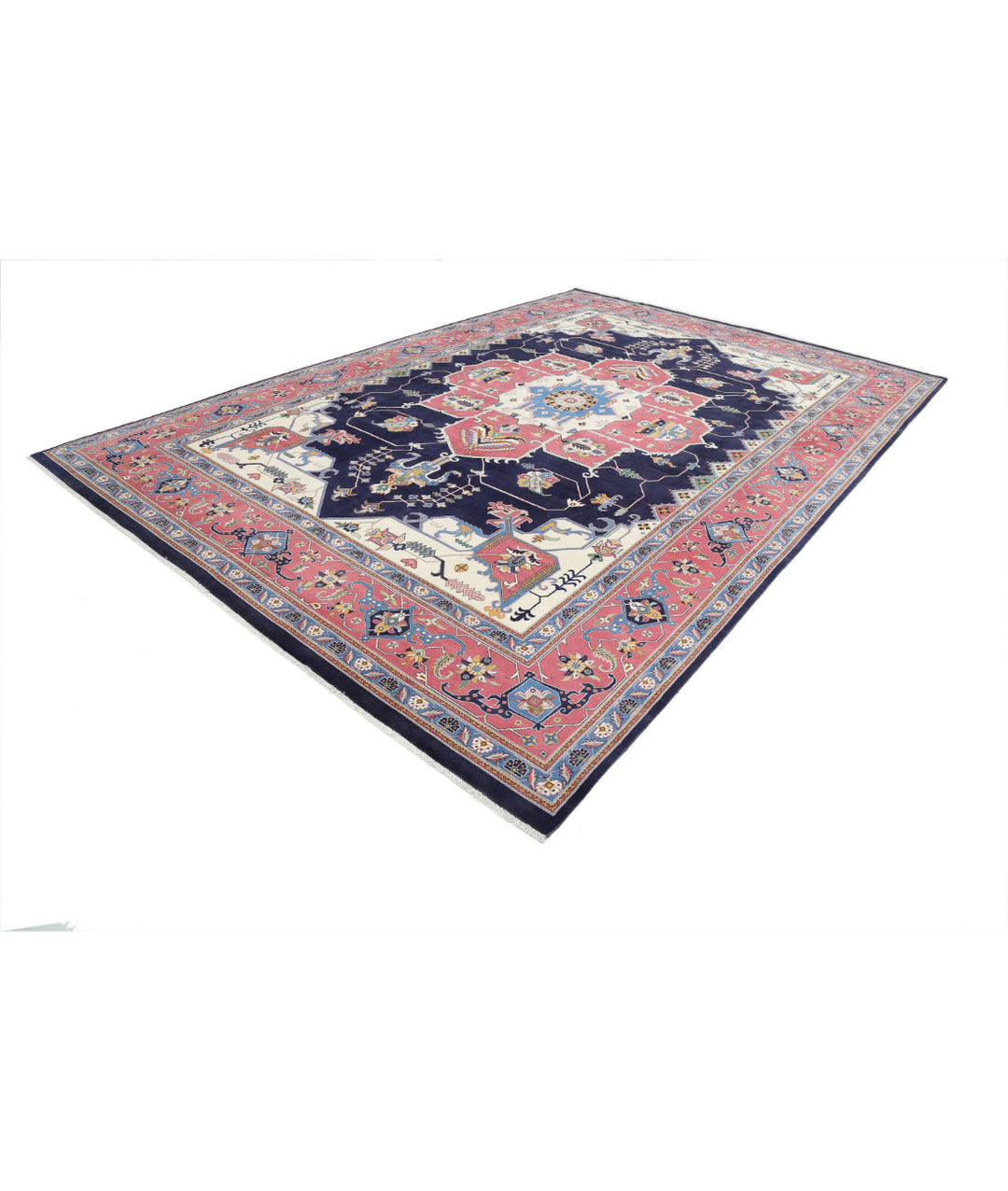 Afghan Heriz Rug 9' 11" x 14' 6" Hand-Knotted | No. AT79649