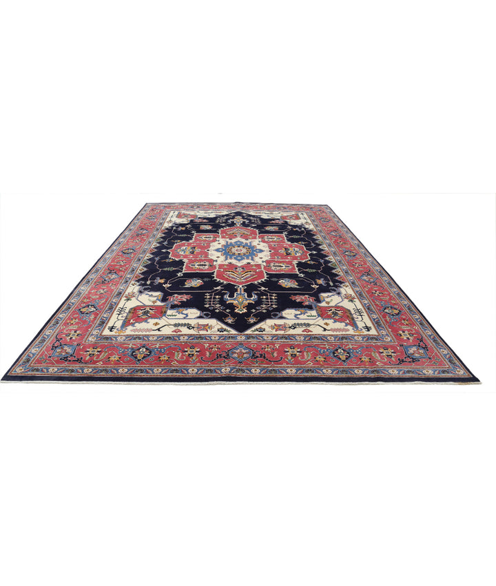 Afghan Heriz Rug 9' 11" x 14' 6" Hand-Knotted | No. AT79649