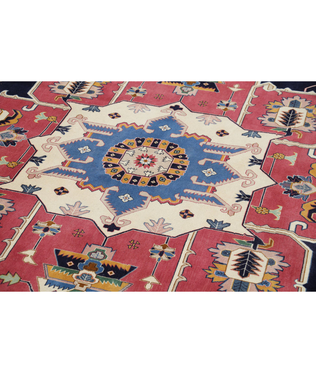 Afghan Heriz Rug 9' 11" x 14' 6" Hand-Knotted | No. AT79649
