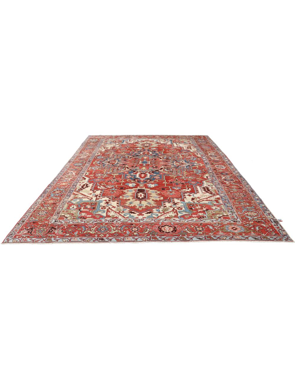 Afghan Heriz Rug 9' 10" x 12' 6" Hand-Knotted | No. AT64350
