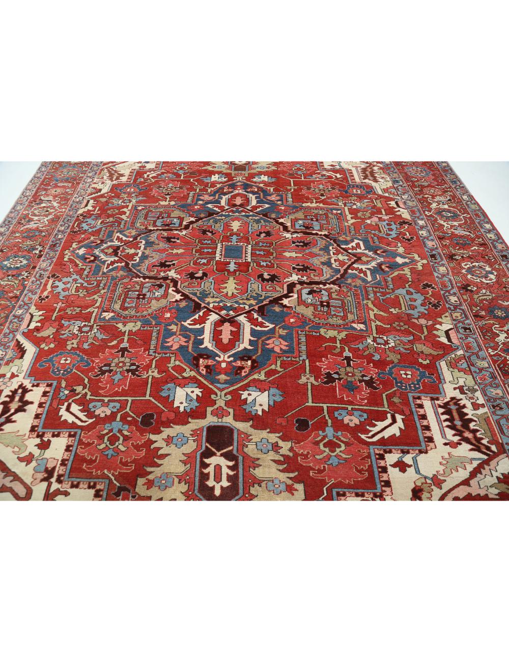 Afghan Heriz Rug 9' 10" x 12' 6" Hand-Knotted | No. AT64350