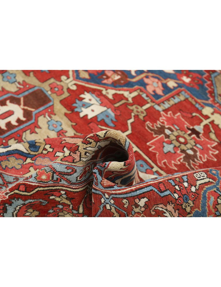 Afghan Heriz Rug 9' 10" x 12' 6" Hand-Knotted | No. AT64350