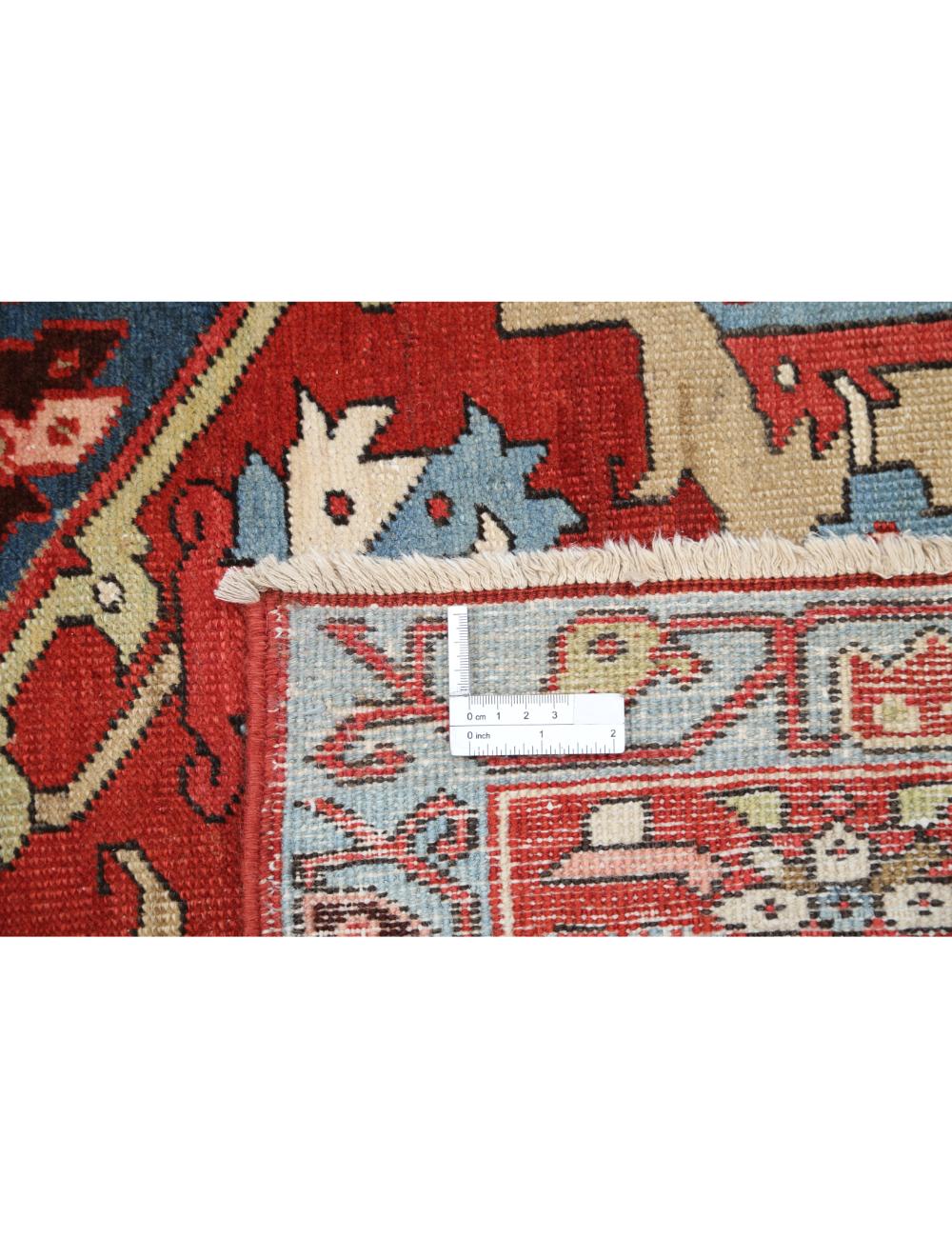 Afghan Heriz Rug 9' 10" x 12' 6" Hand-Knotted | No. AT64350