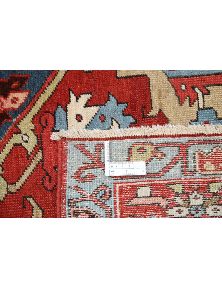 Afghan Heriz Rug 9' 10" x 12' 6" Hand-Knotted | No. AT64350