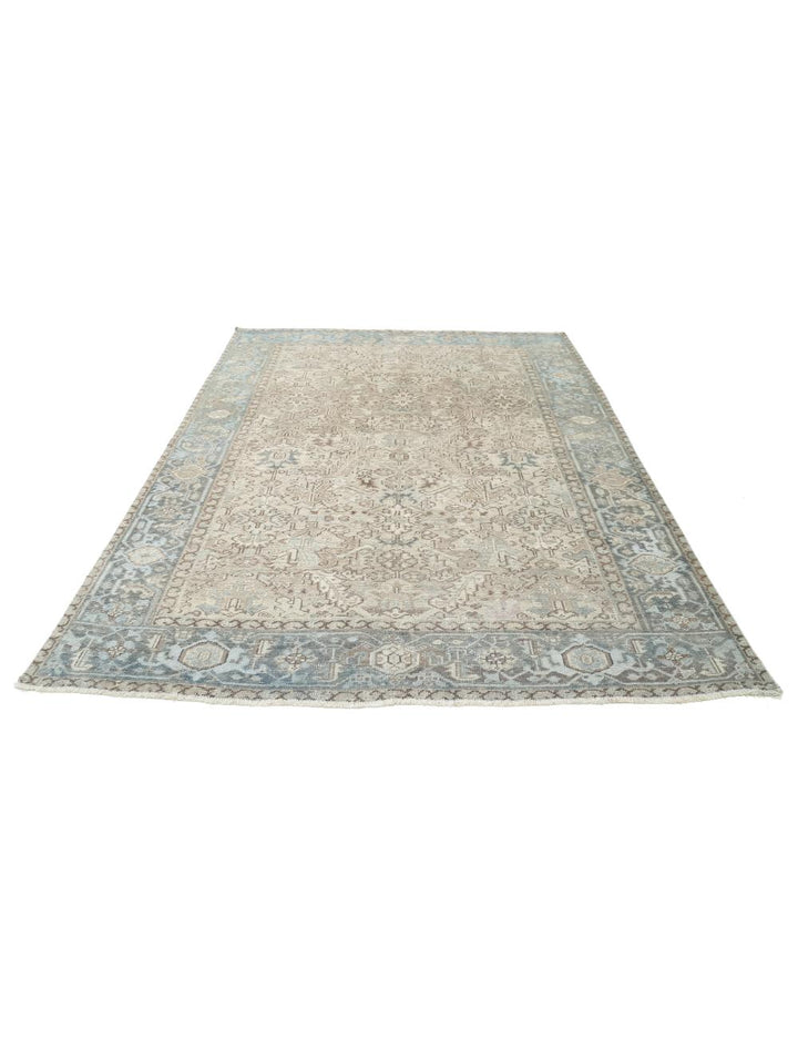 Afghan Heriz Rug 7' 0" x 8' 11" Hand-Knotted | No. AT20225