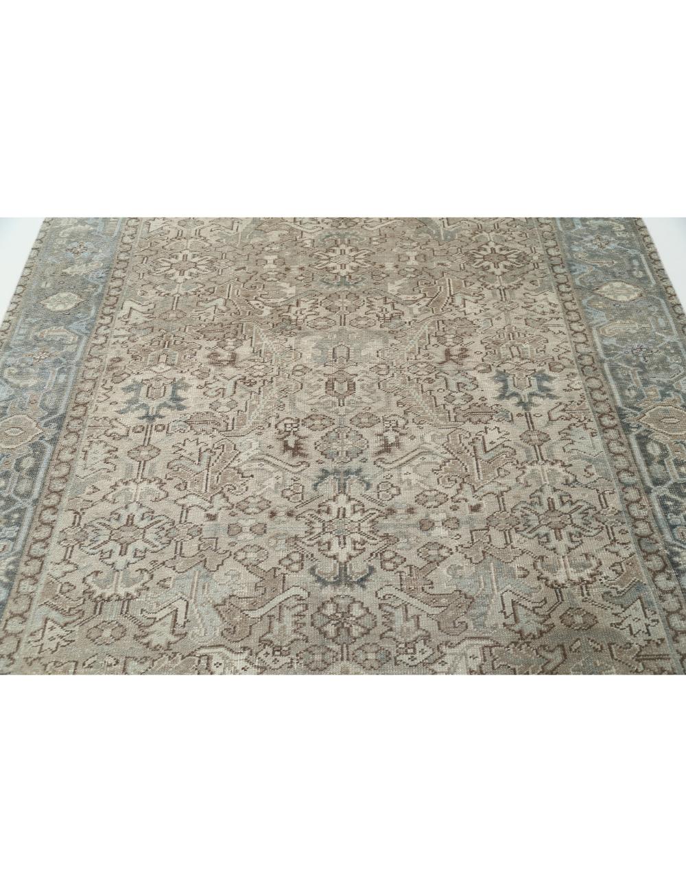 Afghan Heriz Rug 7' 0" x 8' 11" Hand-Knotted | No. AT20225