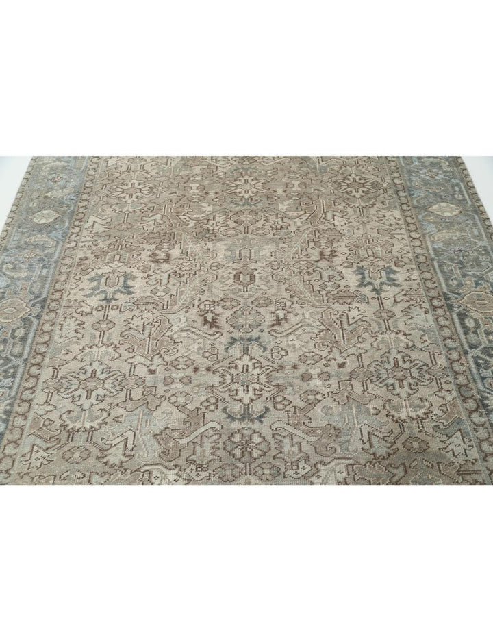 Afghan Heriz Rug 7' 0" x 8' 11" Hand-Knotted | No. AT20225