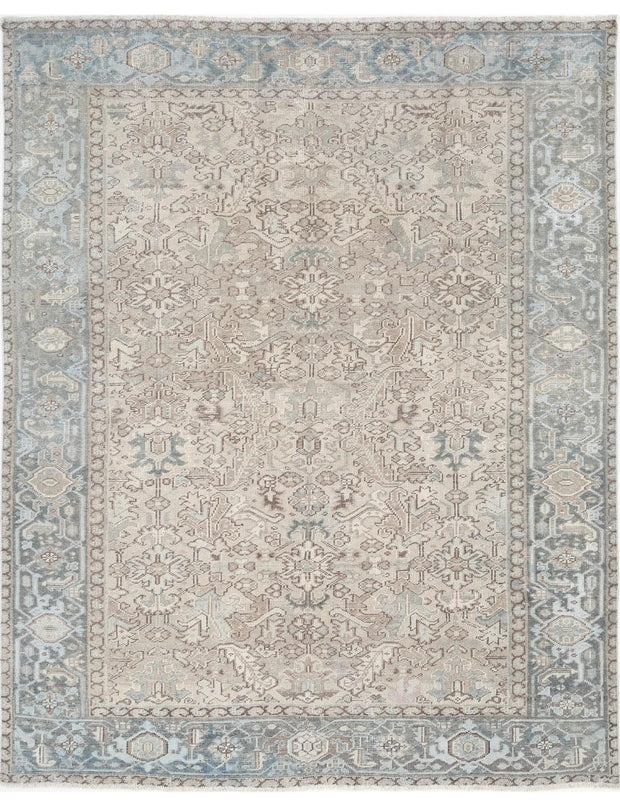 Hand Knotted Vintage Wool Rug 7' 0" x 8' 11" - No. AT20225