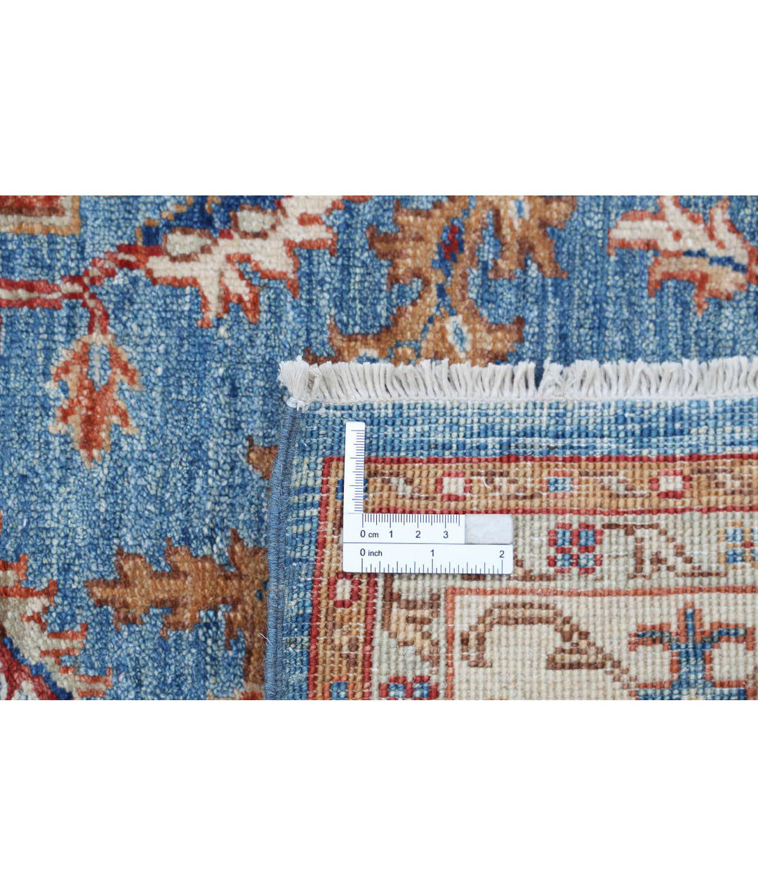 Afghan Heriz Rug 5' 2" x 6' 9" Hand-Knotted | No. AT60878