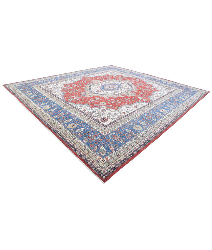 Hand Knotted Heriz Wool Rug 14' 2" x 15' 2" - No. AT672053