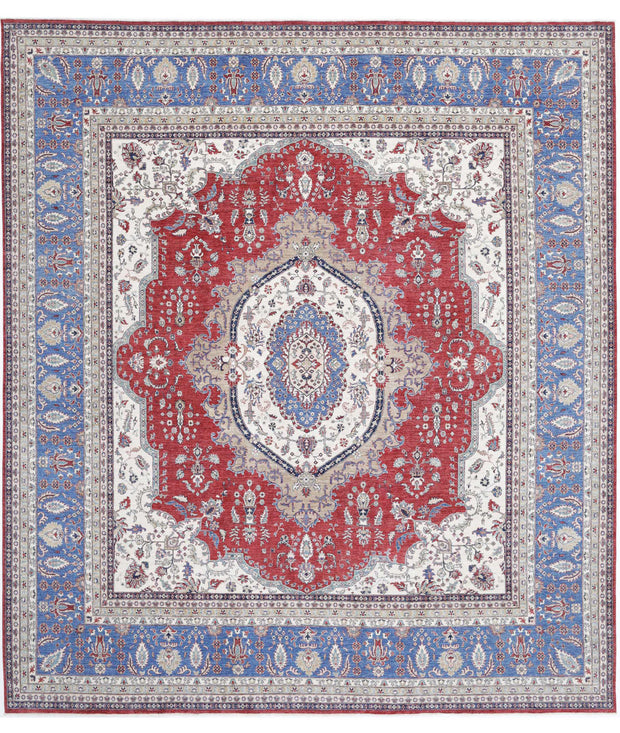 Hand Knotted Heriz Wool Rug 14' 0" x 15' 7" - No. AT43703