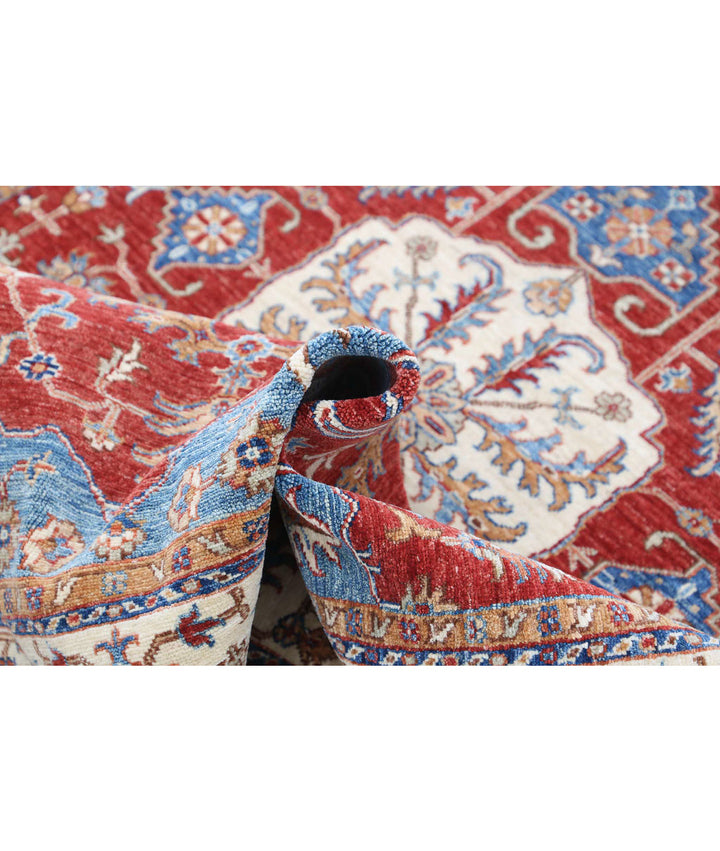 Afghan Heriz Rug 4' 9" x 6' 5" Hand-Knotted | No. AT84137