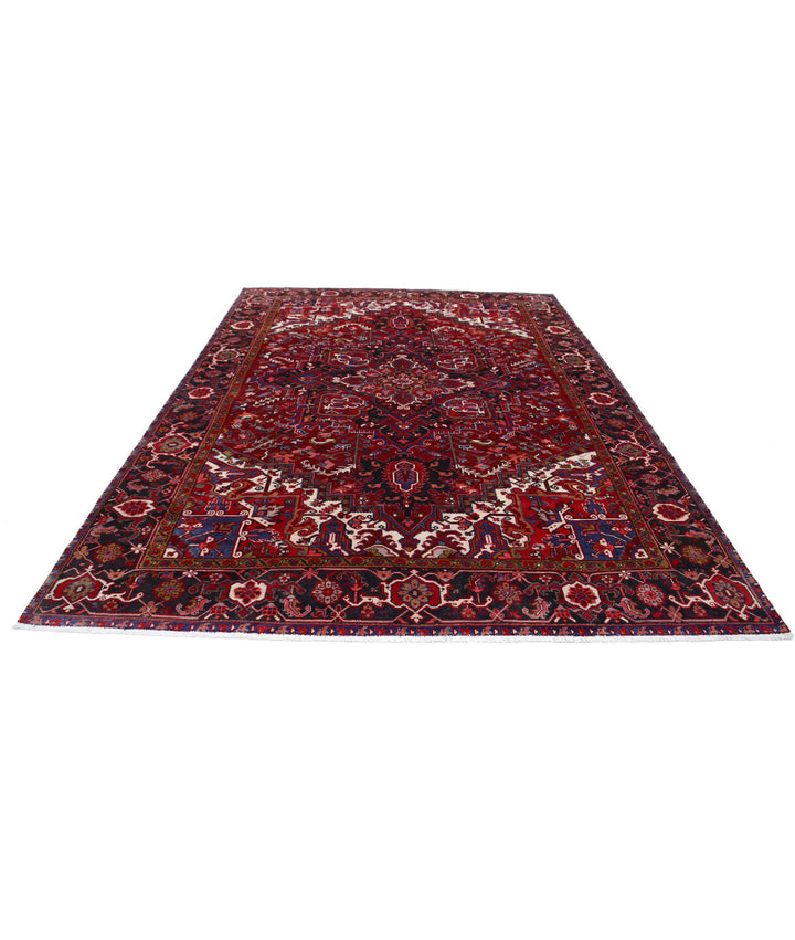 Afghan Heriz Rug 8' 1" x 11' 2" Hand-Knotted | No. AT99567