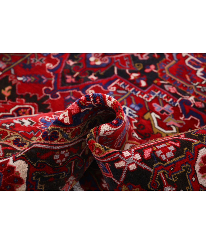 Afghan Heriz Rug 8' 1" x 11' 2" Hand-Knotted | No. AT99567
