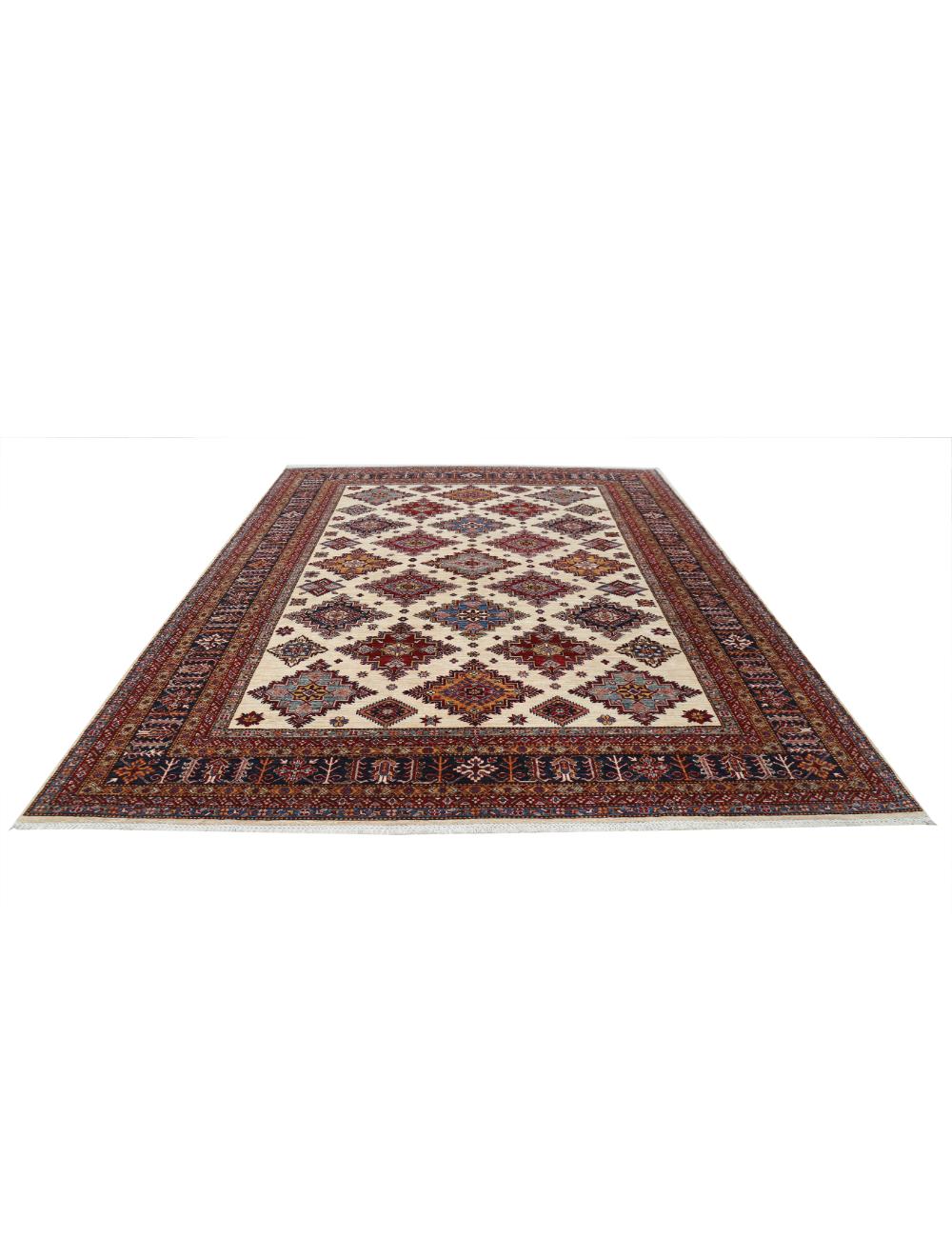Hand Knotted Royal Kazak Wool Rug 9' 2" x 12' 0" - No. AT91084