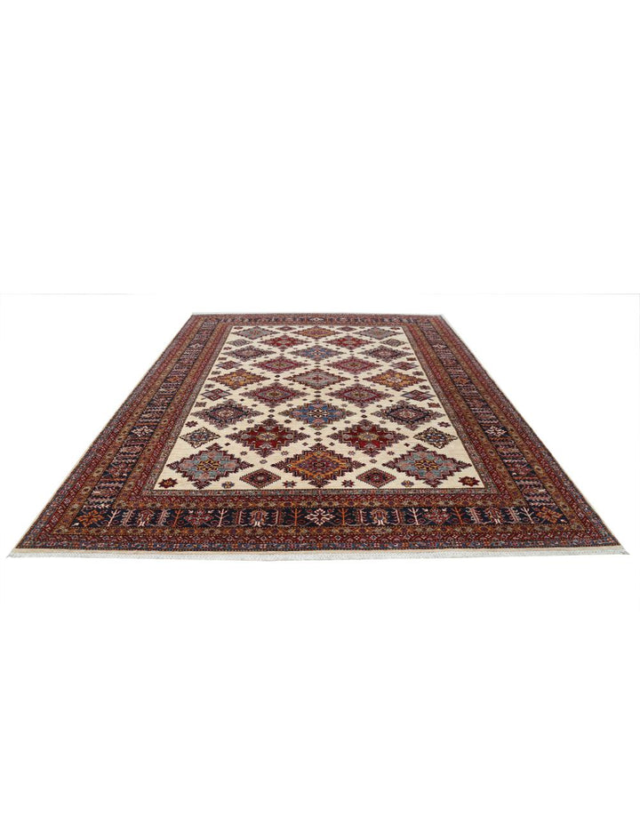 Hand Knotted Royal Kazak Wool Rug 9' 2" x 12' 0" - No. AT91084