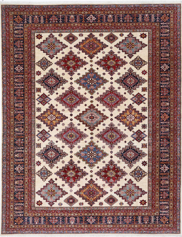 Hand Knotted Royal Kazak Wool Rug 9' 2" x 12' 0" - No. AT91084
