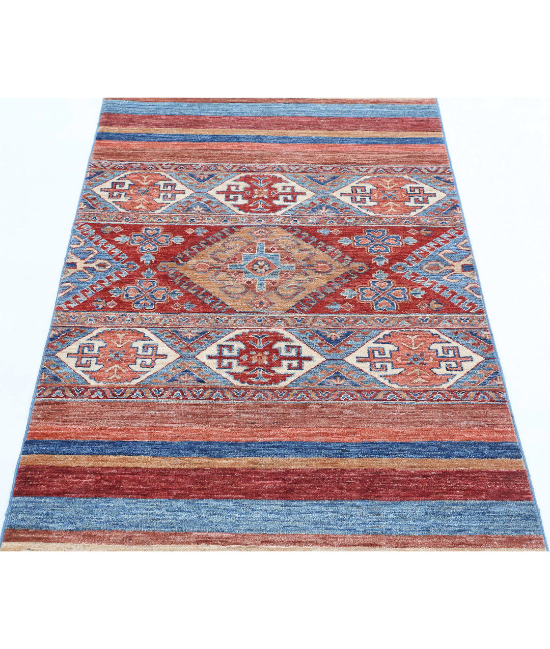 Afghan Khurjeen Rug 2' 11" x 5' 0" Hand-Knotted | No. AT62933