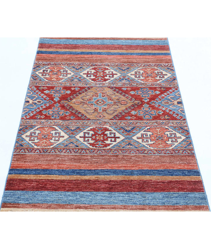 Afghan Khurjeen Rug 2' 11" x 5' 0" Hand-Knotted | No. AT62933