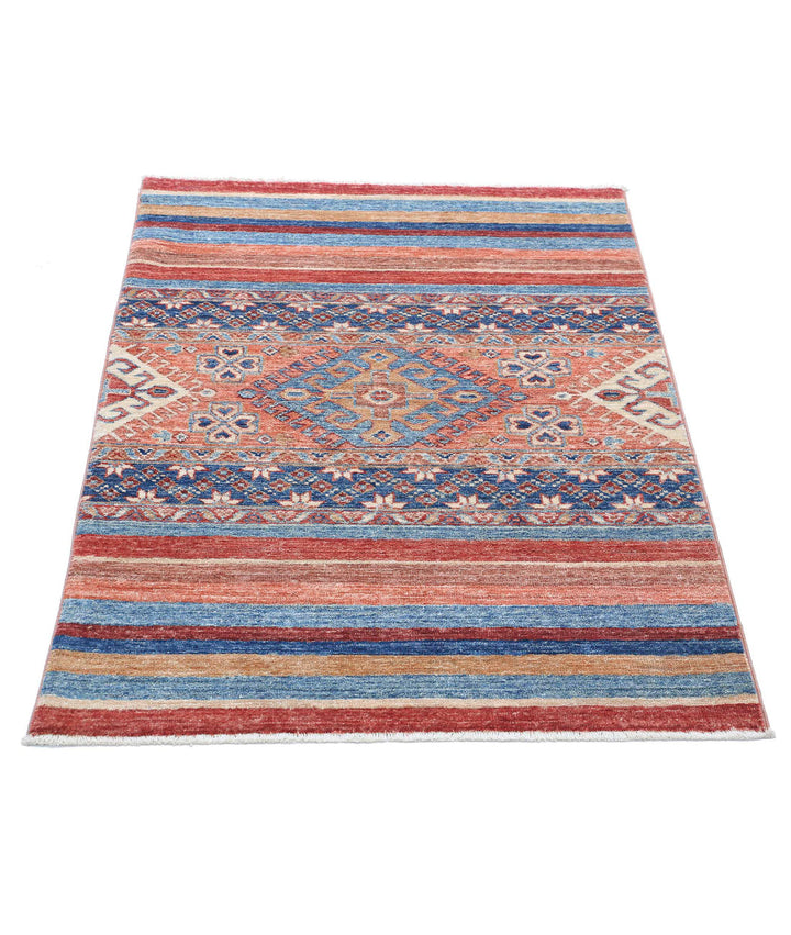 Afghan Khurjeen Rug 2' 9" x 3' 9" Hand-Knotted | No. AT20324