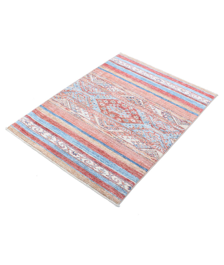 Afghan Khurjeen Rug 2' 8" x 3' 8" Hand-Knotted | No. AT57857