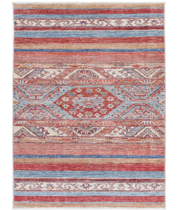 Hand Knotted Khurjeen Wool Rug 2' 8" x 3' 8" - No. AT57857