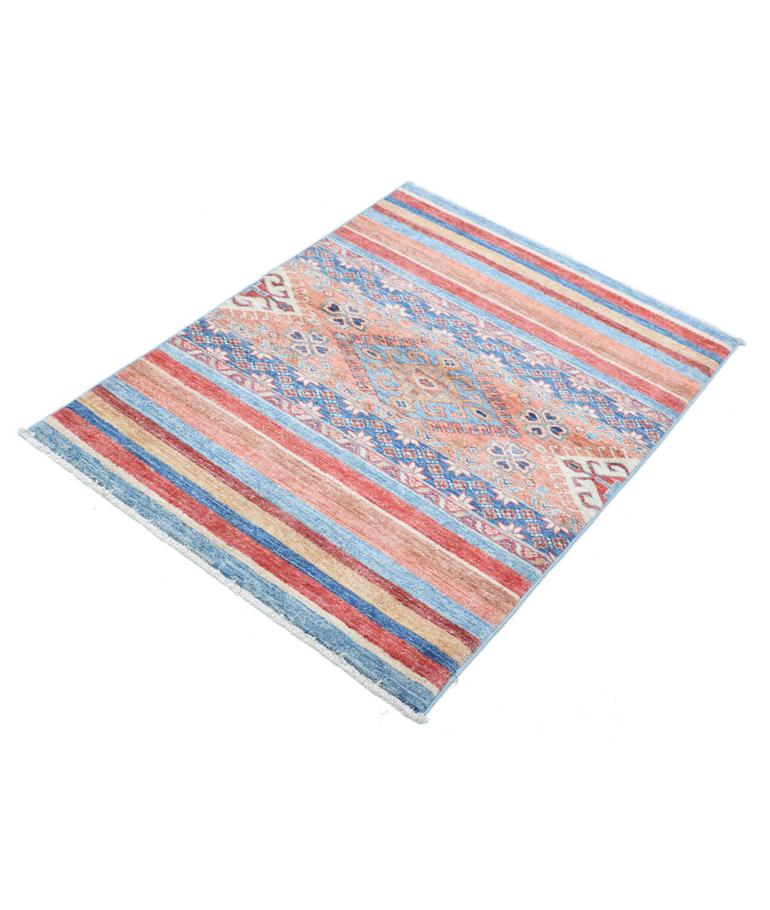 Afghan Khurjeen Rug 2' 9" x 3' 8" Hand-Knotted | No. AT25142