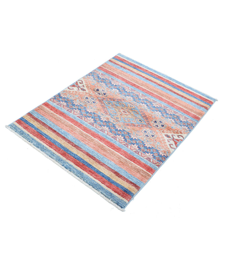Afghan Khurjeen Rug 2' 9" x 3' 8" Hand-Knotted | No. AT25142