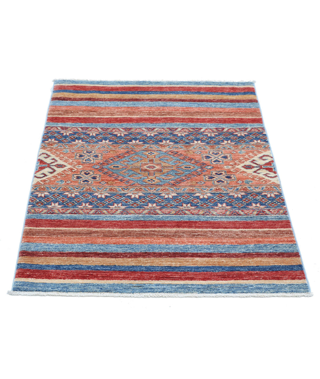 Afghan Khurjeen Rug 2' 9" x 3' 8" Hand-Knotted | No. AT25142