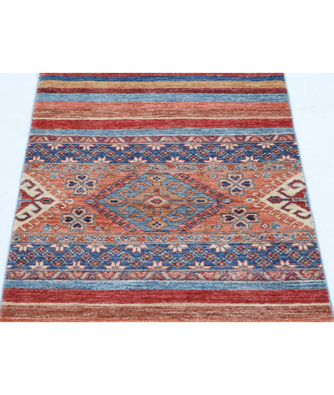 Afghan Khurjeen Rug 2' 9" x 3' 8" Hand-Knotted | No. AT25142