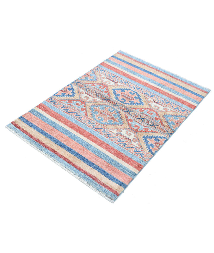 Afghan Khurjeen Rug 2' 8" x 3' 10" Hand-Knotted | No. AT63329