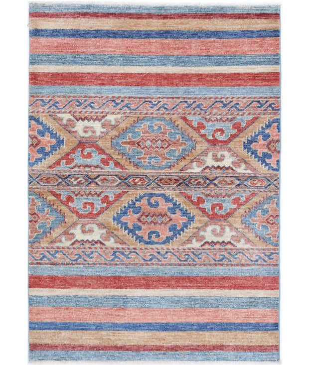 Hand Knotted Khurjeen Wool Rug 2' 8" x 3' 10" - No. AT63329