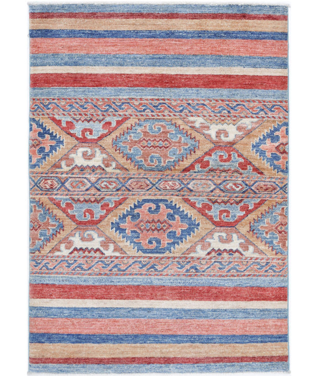 Hand Knotted Khurjeen Wool Rug 2' 8" x 3' 10" - No. AT70252