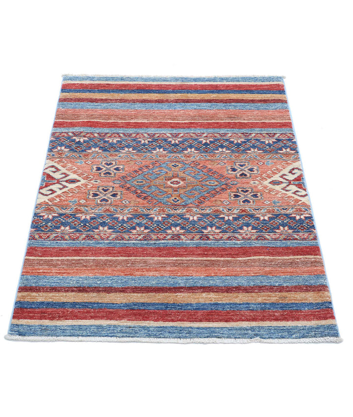 Afghan Khurjeen Rug 2' 8" x 3' 8" Hand-Knotted | No. AT20401