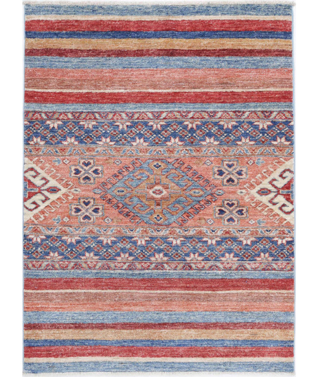 Hand Knotted Khurjeen Wool Rug 2' 8" x 3' 8" - No. AT20401