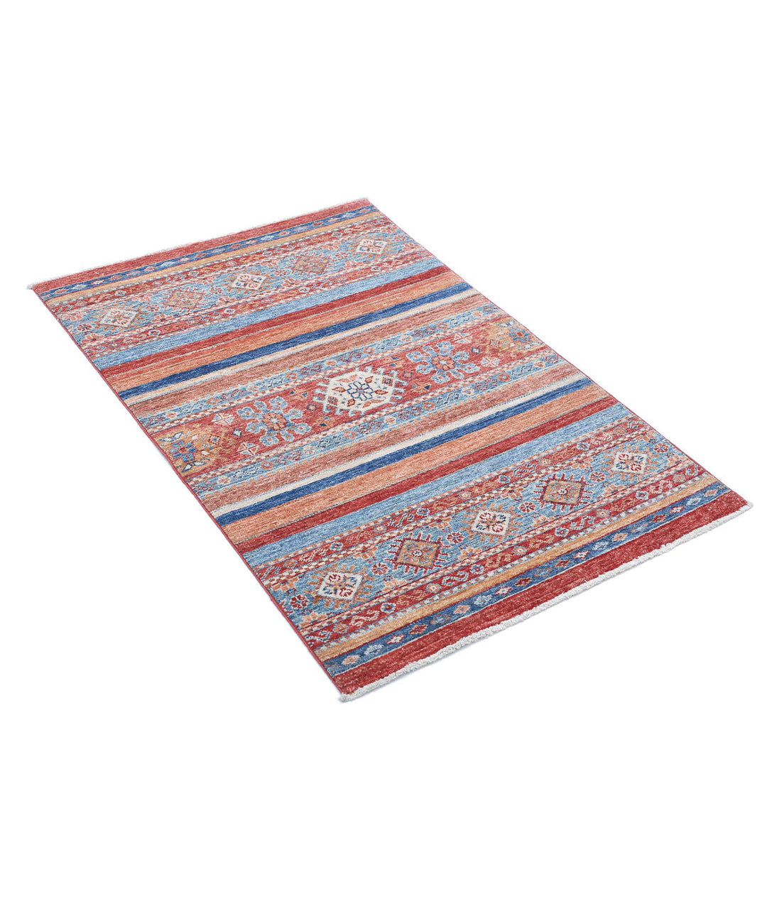 Afghan Khurjeen Rug 2' 8" x 3' 11" Hand-Knotted | No. AT95620
