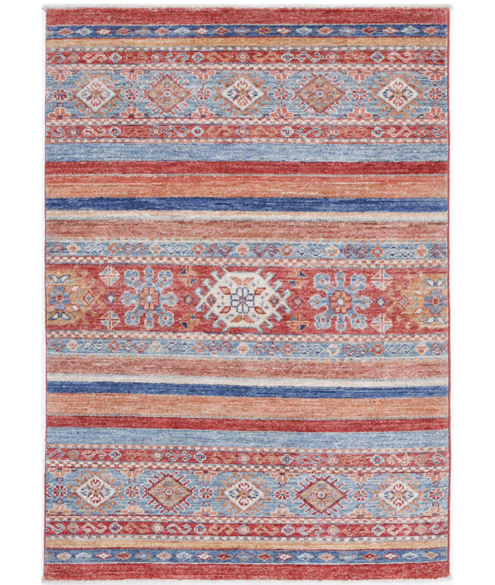 Afghan Khurjeen Rug 2' 8" x 3' 11" Hand-Knotted | No. AT95620