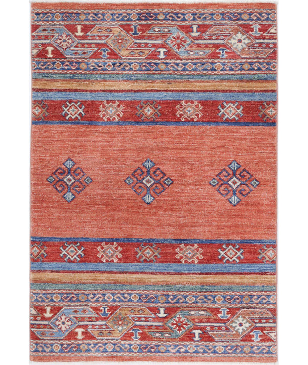 Hand Knotted Khurjeen Wool Rug 2' 7" x 3' 11" - No. AT89442