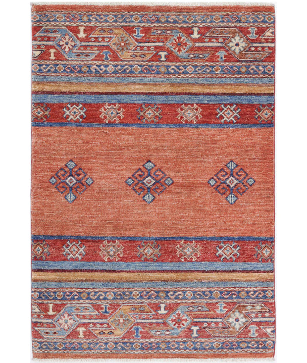 Hand Knotted Khurjeen Wool Rug 2' 7" x 3' 11" - No. AT71316