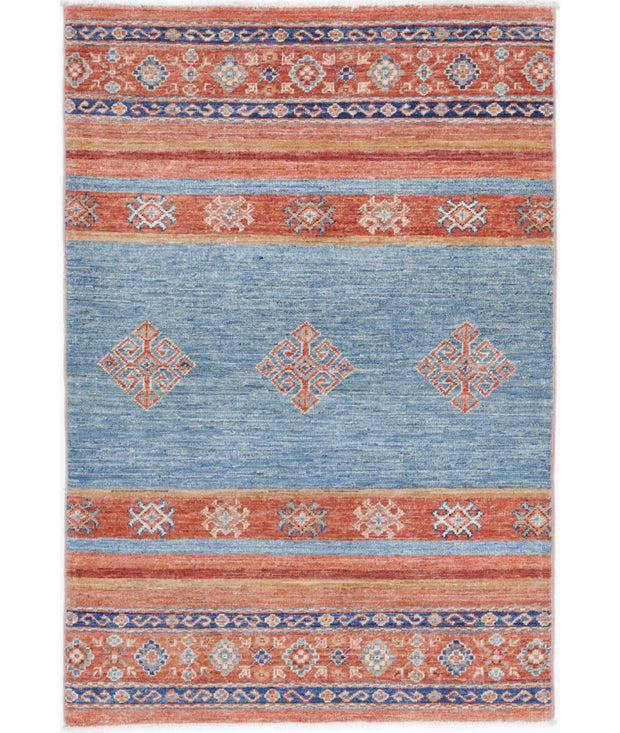 Hand Knotted Khurjeen Wool Rug 2' 7" x 3' 11" - No. AT81989