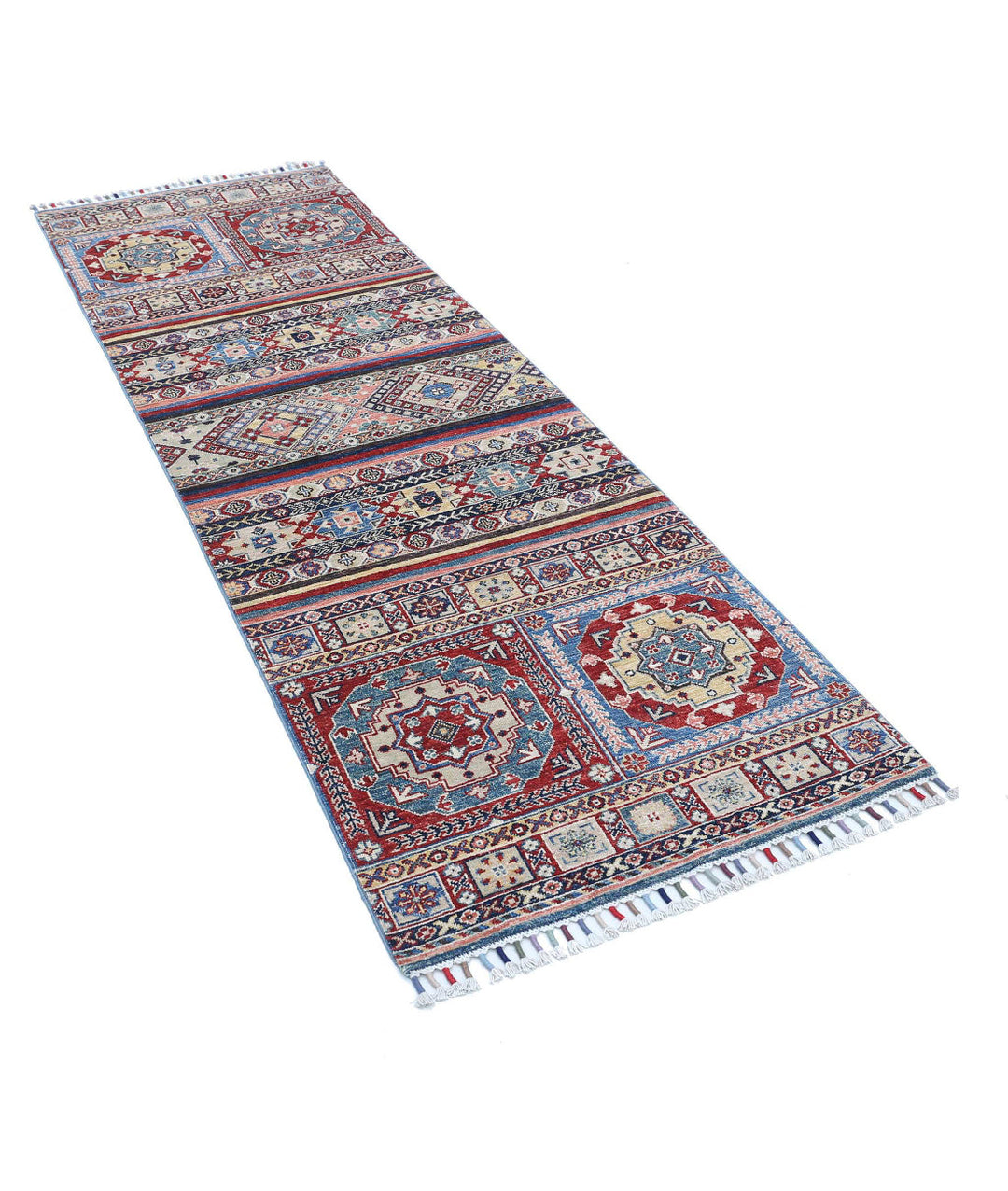 Afghan Khurjeen Rug 2' 8" x 8' 0" Hand-Knotted | No. AT55892