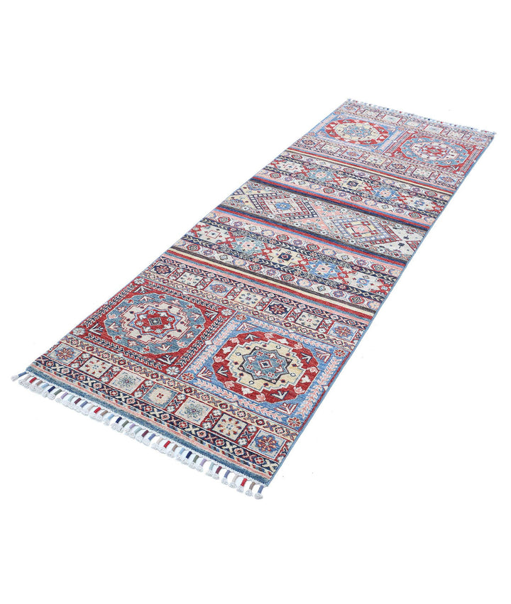 Afghan Khurjeen Rug 2' 8" x 8' 0" Hand-Knotted | No. AT55892