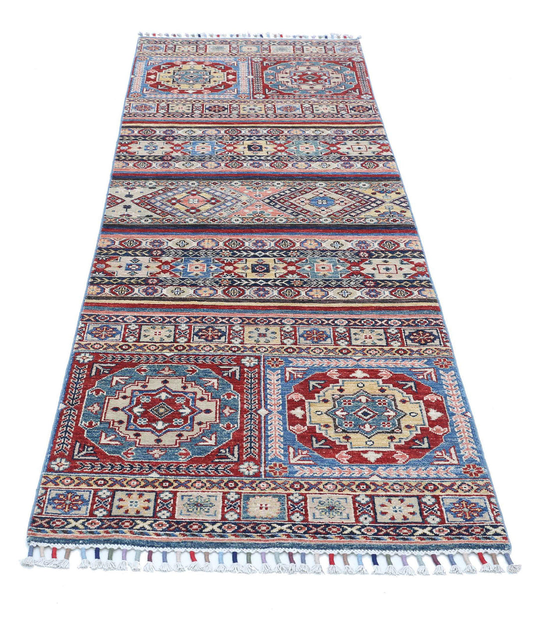 Afghan Khurjeen Rug 2' 8" x 8' 0" Hand-Knotted | No. AT55892