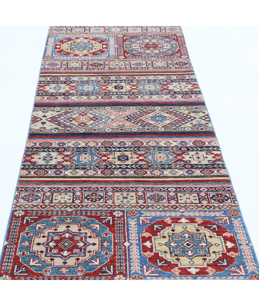 Afghan Khurjeen Rug 2' 8" x 8' 0" Hand-Knotted | No. AT55892